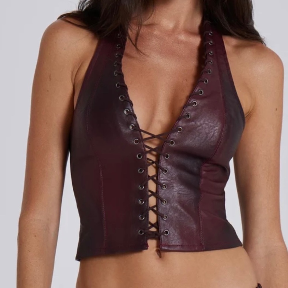 JADED LONDON Lynx Faux Leather Corset To